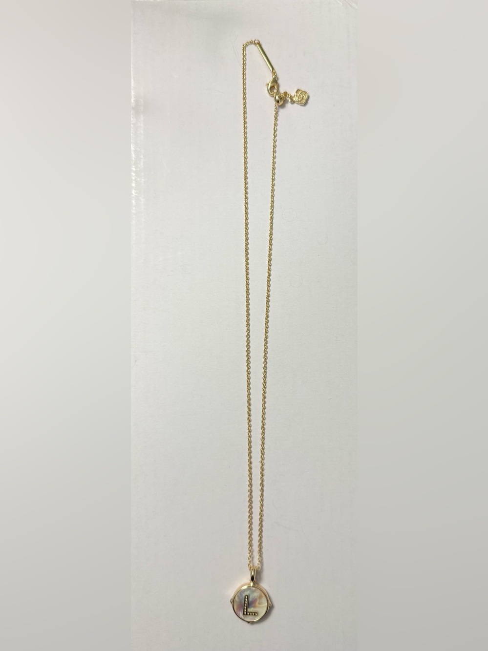 Kendra Scott Ari Heart Initial "L" Pendant Necklace